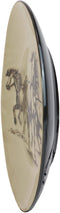 Ebros Western Rustic Running Horses Abstract Art Round Dinner Plate Set of 4