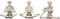 Ebros Set of 3 Whimsical Namaste Meditating Yoga Skeletons Trio Figurines 5.5" Tall