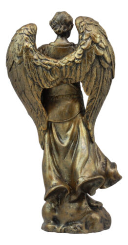 Ebros Bronzed Archangel Saint Barachiel Statue Blessings Of God 5"H Figurine - Ebros Gift