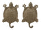 Ebros 5.75"H Ocean Sea Turtle Cast Iron Rustic Wall Coat Keys Leashes Hats (2)