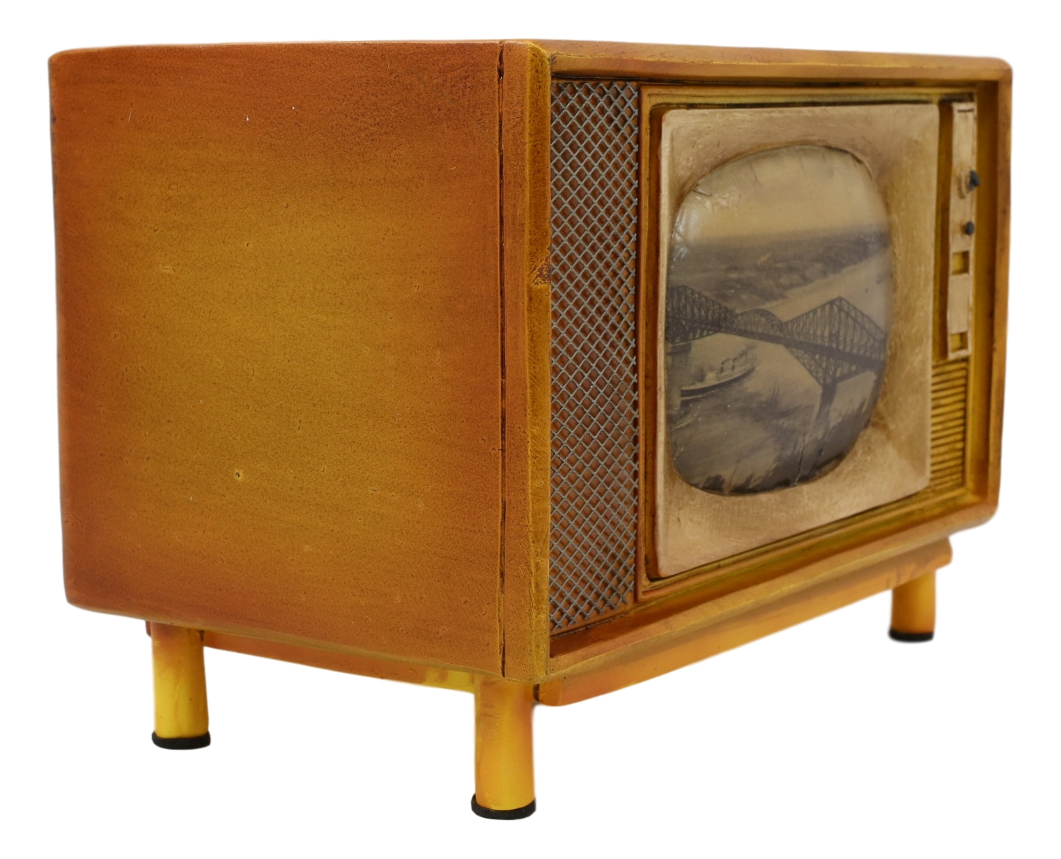 Vintage Retro Rectangle TV Television Box Set Money Coin Piggy Bank Ac ...