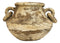 Vintage Earthenware Rustic Distressed Terracotta Vase Pot W/ Decorative Handles