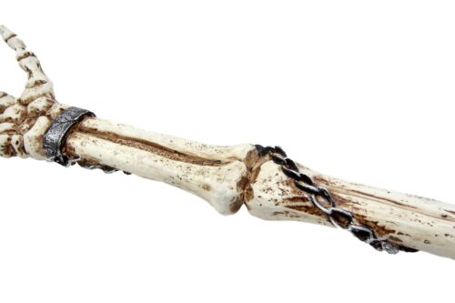Skull Prison Ossuary Shackled Skeleton Hand Back Scratcher Figurine 15.25"L