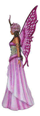 Amy Brown Pink Butterfly Winged Bloom Tribal Fairy With Stag Antlers Statue