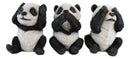 Ebros Adorable See Hear Speak No Evil China Giant Pandas Set of 3 Figurines