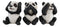 Ebros Adorable See Hear Speak No Evil China Giant Pandas Set of 3 Figurines