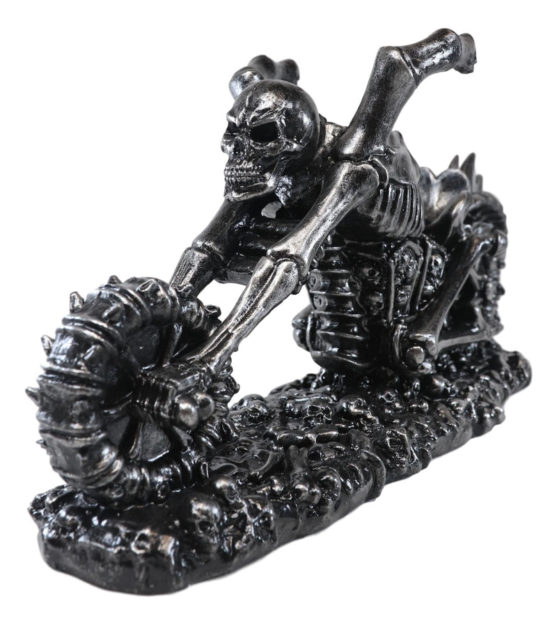 Ebros Hell Ghost Rider Skull Chopper Motorbike Wine Holder Figurine 15.25" L