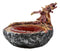 Ebros Red Double Headed Hydra Dragon On Ruby Quartz Crystal Quarry Ashtray Figurine