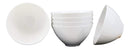 Restaurant Supply Contemporary Round White Jade Melamine Soup Salad Bowls Set 6