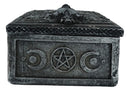 Fortune Telling Triple Moon Black Cat Wicca Tarot Cards Decorative Box Figurine