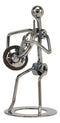 Ebros Gift Decorative Musician Metal Art Music Instrument Player 3D Figurine Hand Sculpted Electroplated Recycled Steel Home and Office Desk Table Decor Statue (Tuba Player)