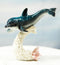 Ebros Ocean Marine Sea Life Bottlenose Dolphin Swimming Over Coral Reef Figurine