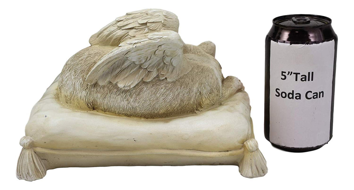 Ebros Heavenly Angel Cat Cremation Urn Small Pet Memorial Statue 8.25" Long