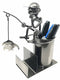 Fishing Fisherman On Ledge Metal Stationery And Business Card Organizer Holder