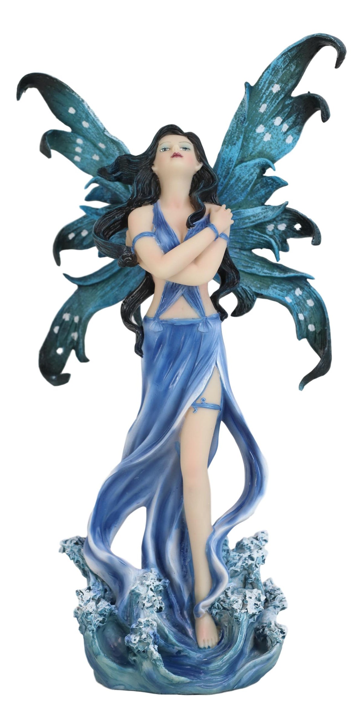 Ebros Water Elemental Fairy Goddess Statue 12"Tall Ocean Aphrodite Fairy Rising Over Waves Figurine - Ebros Gift