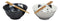 Ebros Made In Japan Black And White Lucky Meow Cats Bowl Set of 2 With Chopstick