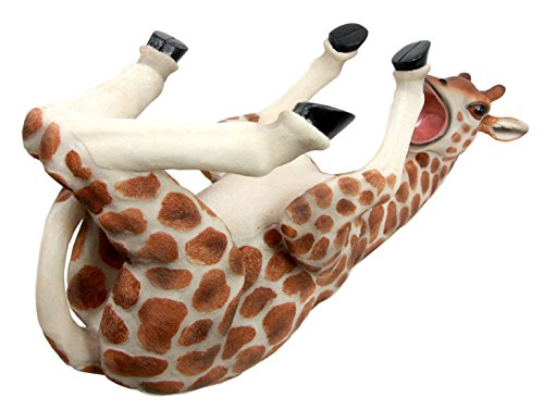 Ebros Safari Tall Drink Thirsty Long Necked Giraffe Wine Bottle Holder Caddy Figurine Home Kitchen Party Hosting Decor Sculpture of Savanna Grasslands Wild Animals Giraffes Perfect Housewarming Gift - Ebros Gift