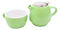 Glossy Green Contemporary Ceramic Stackable Teapot Set Single Tea Pot With Mug