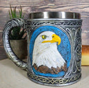 Patriotic Surveyor Majestic Bald Eagle Head Coffee Mug With Celtic Knotwork