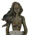 Rustic Rust Bronze Finish Nautical Ocean Mermaid With Shell Candle Wall Sconce