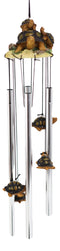 Ebros Reptile Brown Giant Tortoise Mother Piggybacking Hatchling Wind Chime