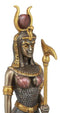 Egyptian Goddess of Motherhood Sky Love Arts Hathor Ra Holding Staff Figurine
