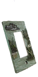 Pack of 2 Wildlife Bayou Swamp Alligator Single Gang Rocker Switch Wall Plate