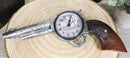 Ebros Wild Wild West Six Shooter Revolver Gun Decorative Table Clock Rustic