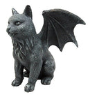 Gothic Guardian Winged Feline Cat Vampire Gargoyle Desktop Paperweight Figurine