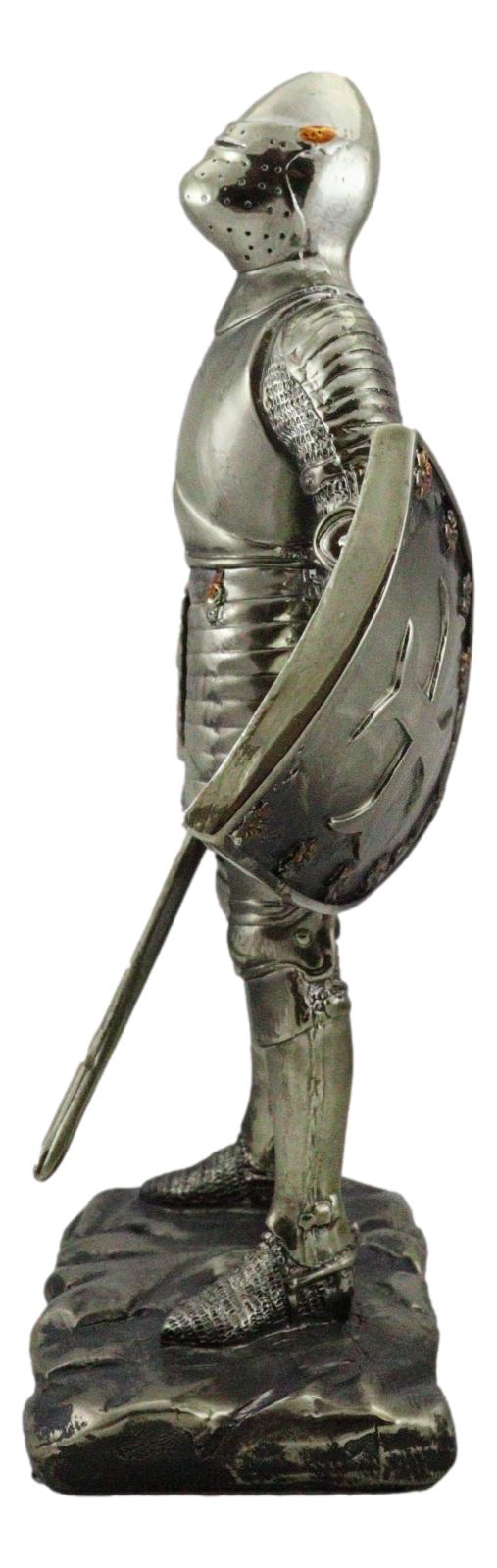 Ebros Holy Roman Empire Crusader Knight with Sword and Shield 7" Tall Figurine
