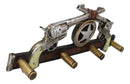Western Cowboy Dual Revolver Guns With Western Star 4-Peg Coat Wall Hooks Decor
