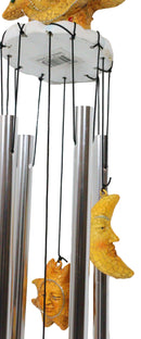 Mosaic Helios God Sun And Moon Face Harmony Wind Chime Mobil Patio Garden Decor