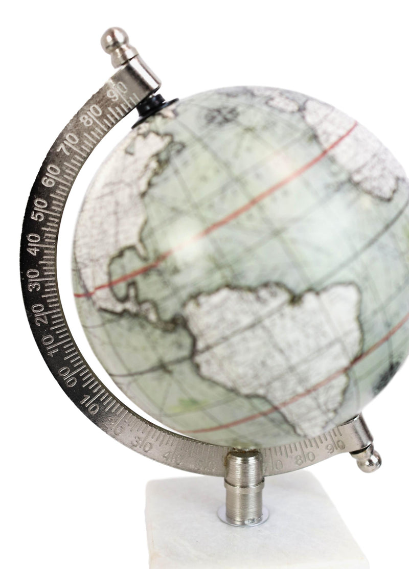 Contemporary Modern Decorative Desktop World Atlas Map Globe With Tilt Axis