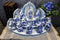Blue Tibetan Buddhism Altar Incense Holder Display With 12 Mini Buddhas Set