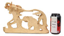 Ebros Gift Wood Decorative African Elephant in Savanna Grassland Scene 12"