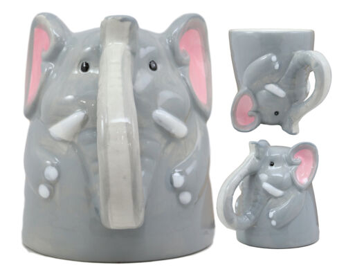 Topsy Turvy Ceramic Safari Jumbo Elephant Coffee Tea Mug Drink Cup 11oz Decor