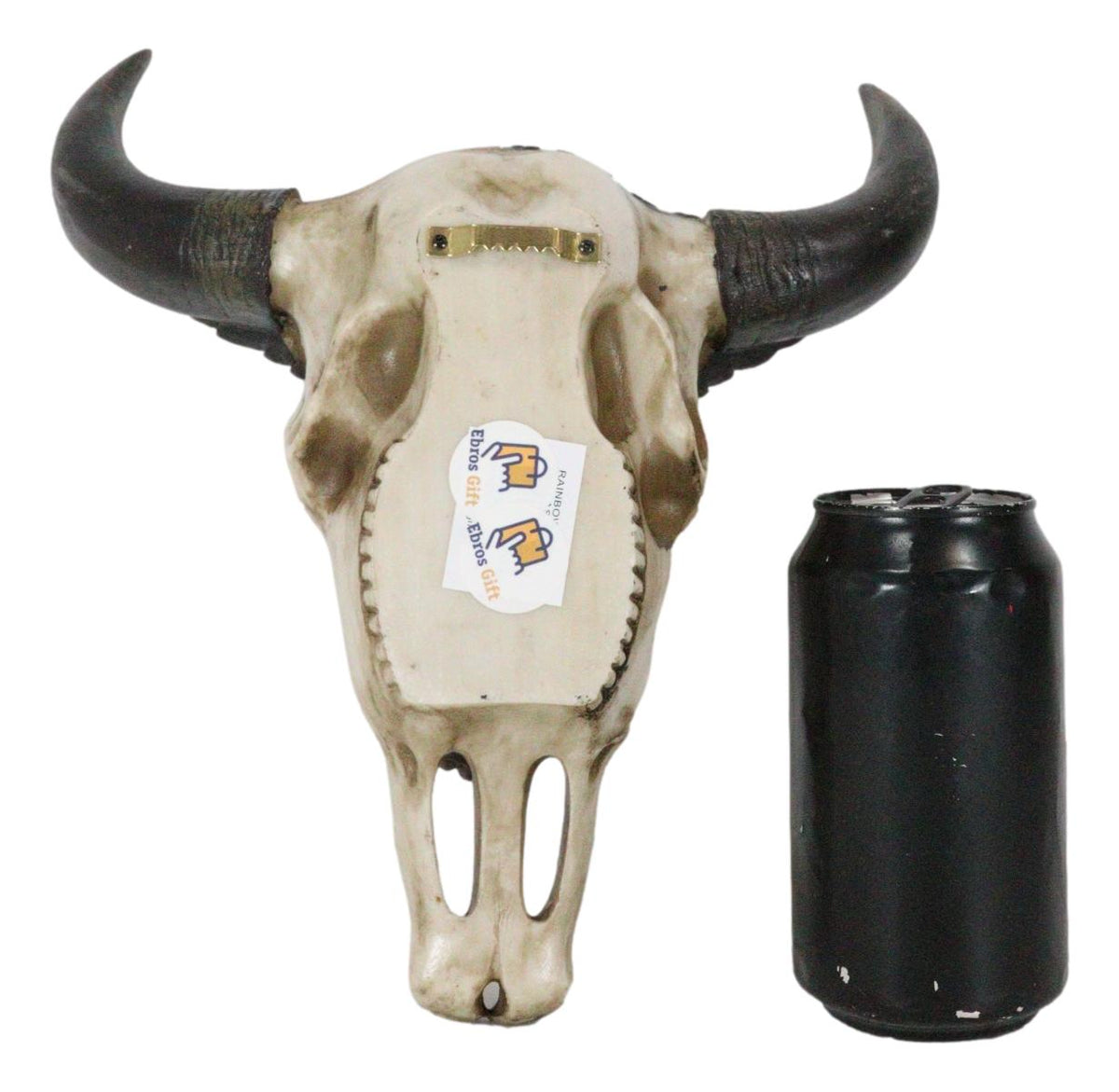 Western Patriotic Bull Cow Skull W/ American Flag Bald Eagle Marine Wall Decor - Ebros Gift