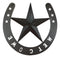 19"H Rustic Western Lucky Horseshoe and Lone Star Welcome Sign Wall Sign Plaque