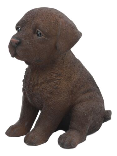 Realistic Lifelike Chocolate Labrador Figurine 6.75"H Labrador Retriever Puppy