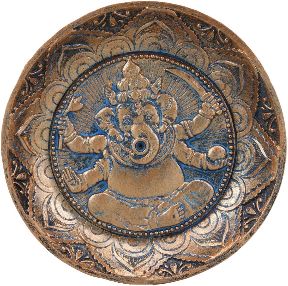 Ebros Hindu Elephant Head God Lord Ganesha Incense Stick Holder Burner 5" Long