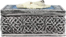 Ebros Blue Starry Night Alpha White Wolf Rectangular Decorative Box Trinket