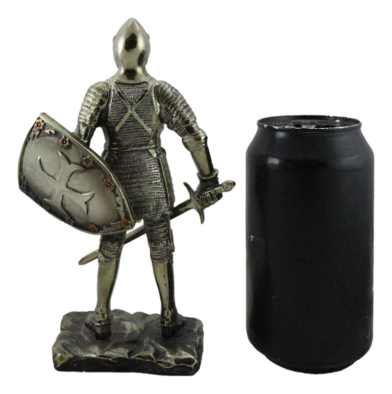Ebros Holy Roman Empire Crusader Knight with Sword and Shield 7" Tall Figurine