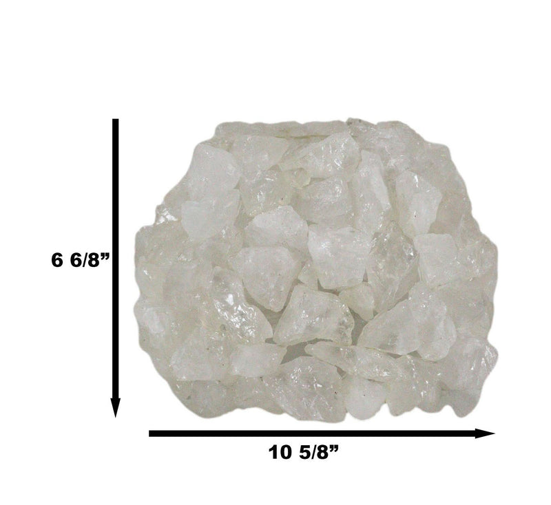 Quartz Crystal Mineral Stone Rocks Floral Vase Modern Accent Sculpture 10"L
