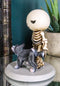 Halloween Unfortunate Skeleton Boy Lucky Gets Peed On by A Stray Dog Figurine