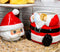 Ebros Whimsical North Pole Santa Claus With Milk And Cookie Ceramic Jar With Lid 10"H