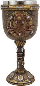 Nautical Steampunk Clockwork Technology Kraken Sea Octopus Wine Goblet Chalice