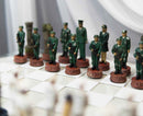 American Military US Army Soldiers VS Navy Sailors Colorful Chess Set With Board