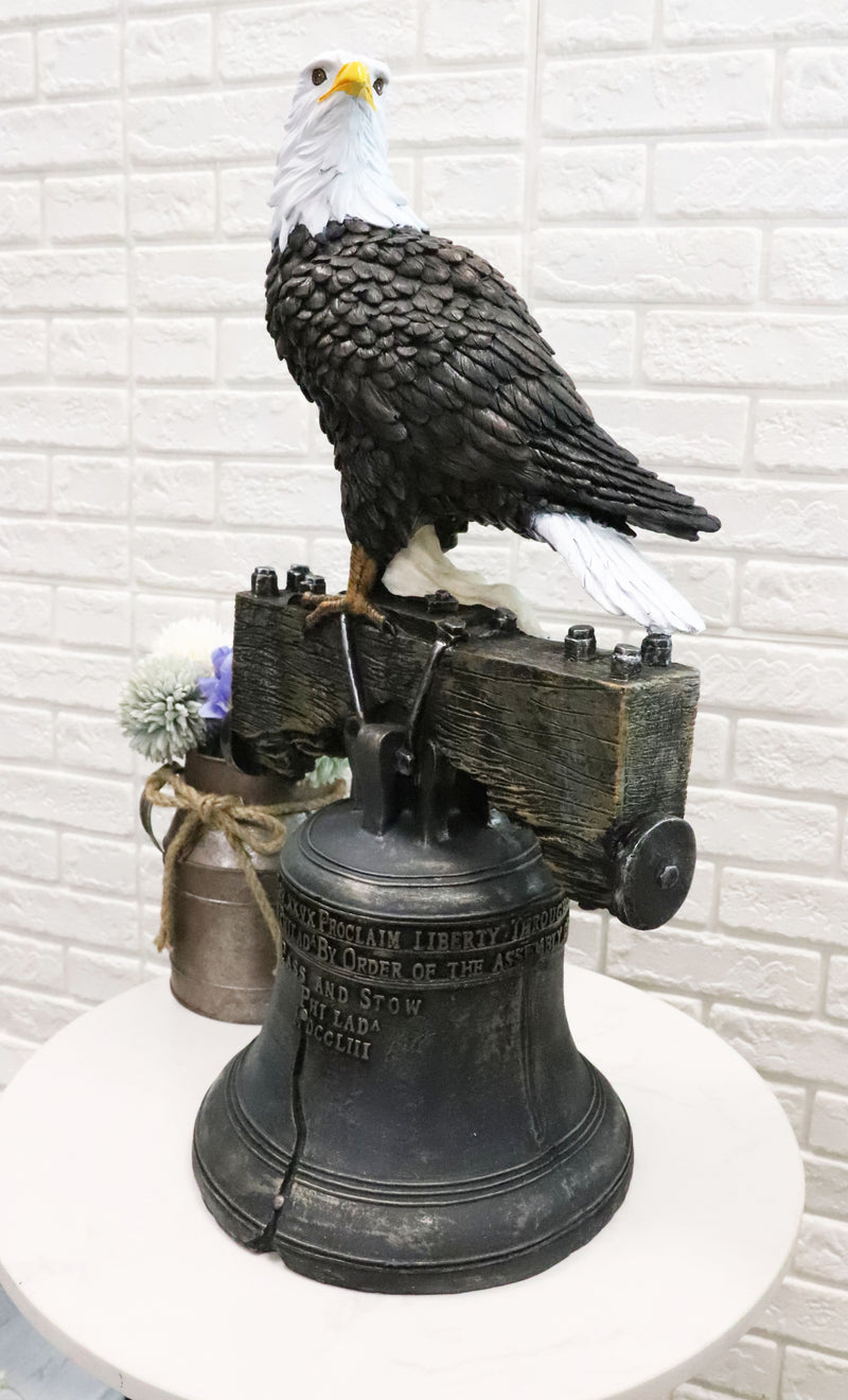 Ebros Independence Day American Patriotic Glory Bald Eagle Liberty Bell Statue