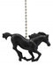 Ceiling Fan Metal Pull Chain With Black Equestrian Galloping Horse Handle Knob