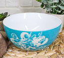 Ebros Pack Of 2 Nautical Ocean Marine Octopus Abstract Blue Bowls 18oz Decor